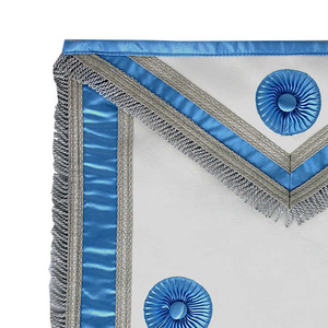 Delantal Masónico Personalizado 2023 con Logotipo, Delantal de Maestro Masón de Buena Calidad con Insignia Bordada y Lentejuelas Cosidas - Disponible para la Venta - Product Image 4