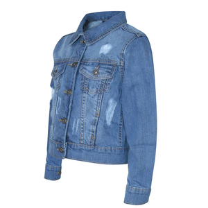 Veste en jean de qualité supérieure en mélange de coton épais avec coutures durables et coupe moderne - Product Image 3