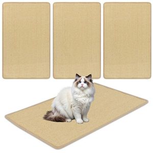 Confezione da 2 Tappetini Tiragraffi per Gatti in Sisal Naturale 32"x20", Tappetini Multifunzionali per Riposo e Gioco per Case con Più Gatti - Product Image 3