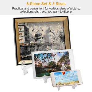Set di 6 Supporti Espositivi in Plastica per Cornici, Foto, Opere d'Arte, Certificati, Segnaposto, per Casa e Ufficio - Product Image 2