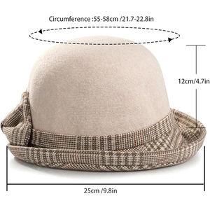 Casquette Gavroche Noire Tendance pour Femme, Rayures Fines, Chapeau de Boulanger, Visière Mode avec Anneau Métallique, 100% Laine, Idéale pour l'Hiver et les Fêtes en Extérieur, Vente en Gros - Product Image 5