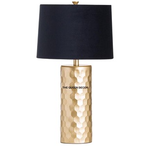 Latest Arrival Metal New <b>Leaf</b> Shape Fancy Marble Base Luxury Round Fabric Shade Indoor Table Lamps <b>Lighting</b> Accent - Product Image 5