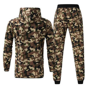 Mens Brown Solid Slim Fit Eco-Friendly Breathable 100% <b>Polyester</b> <b>Hoodie</b> Tracksuit Set Casual Hooded Sweatshirt and Jogger Pants - Product Image 5