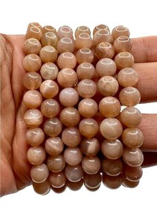 High Quality Peach Moonstone Crystal Bead Bracelet Romantic Gift Fashion Charm Jewelry for Men Women Energy Meditation - Product Image 2