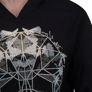 บริการ OEM เสื้อฮู้ดดี้ผู้ชายดีไซน์ทันสมัยประดับเพชรเทียม ทนทาน ระบายอากาศได้ดี กันยับ ใส่ได้ทุกฤดู เสื้อฮู้ดดี้ผู้ชายประดับเพชรเทียมแบบสั่งทำ - Product Image 4