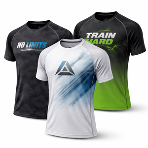 Camisetas Deportivas Ajustadas de Poliéster Personalizadas al Por Mayor - Secado Rápido, Absorción de Humedad, Unisex - Proveedor Directo de Fábrica para Ropa Deportiva - Product Image 3