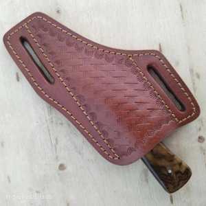 Couteau à lame fixe de qualité industrielle avec manche en cuir fait main, couteau à lame ovale avec une autre lame pour couteau Bowie, garantie de 3 ans - Product Image 3