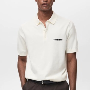 เสื้อกอล์ฟผู้ชายปักโลโก้ตามสั่งขายดีที่สุด คุณภาพหรูหรา ผลิตจากผ้าถักโพลีเอสเตอร์ผสมสแปนเด็กซ์ ระบายอากาศได้ดี เหมาะสำหรับเล่นกีฬา - Product Image 1