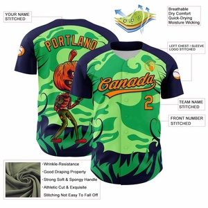 Sublimación personalizada Mens Béisbol Softball Uniforme Usar botón abajo Jersey de béisbol para la venta - Product Image 3