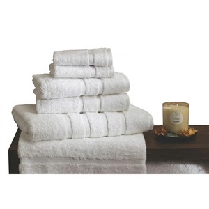 Premium Ring Spun Cotton Bath <b>Towels</b> <b>Bale</b> Quick Dry Plush White Institutional <b>Towel</b> For 5-Star Hotel Resort Spa Bathroom - Product Image 1