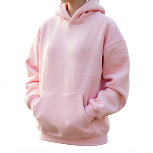 Heavyweight <b>Pink</b> <b>Hoodie</b> Oversized Street wear Fleece Sweatshirt Custom Drop Shoulder Pullover Blank Heavy Cotton <b>Hoodie</b> - Product Image 1