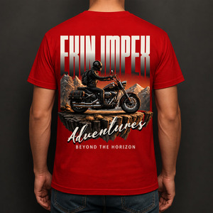 เสื้อยืดพิมพ์ลายกราฟิกตามสั่ง ผู้ชาย ผ้าฝ้าย สตรีทแวร์ นักขี่มอเตอร์ไซค์ เสื้อยืดลำลอง แฟชั่น เสื้อยืดโอเวอร์ไซส์ - Product Image 4