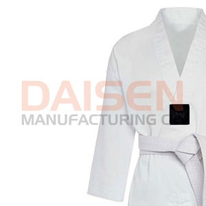 Uniforme de Karate Blanco Unisex para Adultos, 100% Algodón, Ropa de Artes Marciales Resistente, Corte Regular, Logotipo Frontal - Product Image 4