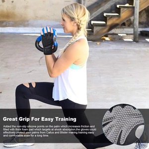 Gants de musculation unisexes légers en spandex avec fermeture à lacets, design demi-doigts pour la protection de la paume, entraînements de gym et CrossFit - Product Image 6