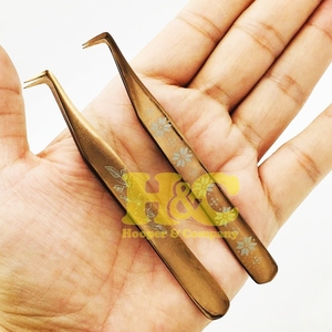 New Arrival Pointed Tip Rose Gold Tweezers for Mink Laser Engrave Eyelash Extensions Stainless Steel Material Sustainable - Product Image 6