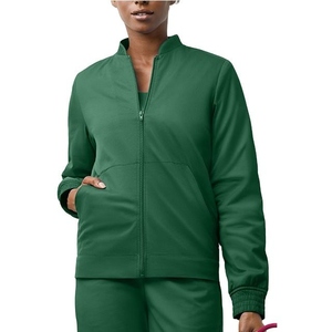 Blouse unisexe en Spandex/Polyester à manches longues, boutonnée sur le devant, uniforme d'hôpital, poches en tissu tissé, coutures thermocollées - Product Image 4