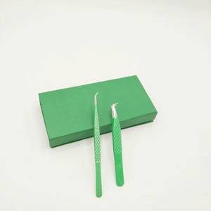 Pince à épiler chirurgicale de précision Morje en acier inoxydable avec manche vert, emballage en boîte, pointe lisse 10 mm MS-ET-0007 - Product Image 5