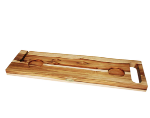 Porte-accessoires de bain en teck massif avec support pour tablette et porte-vin - Product Image 6