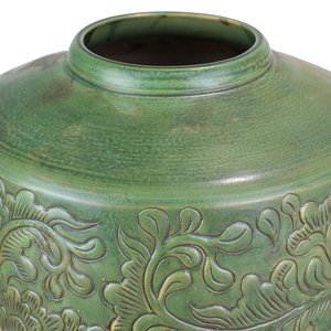 Home Decor Small <b>Ceramic</b> Floor <b>Vase</b> Art Deco Design Bell Shape Imitative-antique Brown Chrysanthemum Patterns - Product Image 5