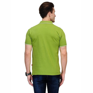 Polo classique en coton 240 GSM, tissu doux au toucher, piqué épais, respirant, décontracté chic, pour le bureau, fabrication OEM, marque privée - Product Image 2