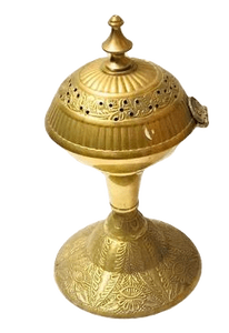 ที่วางธูปทองเหลืองพร้อมฐานตกแต่งสำหรับพิธีกรรมและการทำสมาธิ - Product Image 6