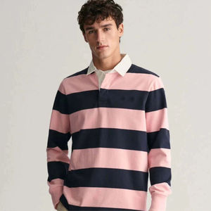 Camiseta de Rugby de Manga Larga para Hombre, Duradera, de Alta Calidad, Cómoda y Perfecta para Uso Diario y Estilo Clásico, Camisetas Polo para Hombre - Product Image 1