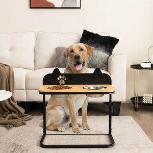 Due ciotole per animali in acciaio inossidabile e supporto per cibo per cani e ciotola per acqua - Product Image 2