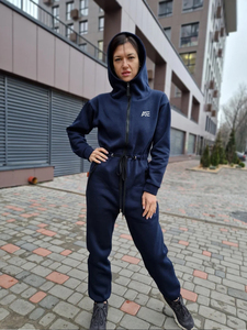 Combinaison à capuche personnalisée pour femme en molleton 100% coton, fermeture éclair intégrale, survêtement une pièce, tenue décontractée d'hiver, streetwear, combinaison-pantalon - Product Image 4