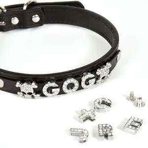 Venta al por Mayor de Dijes de Letras del Alfabeto A-Z de Metal con Pedrería Personalizados para Collares de Cuero - Product Image 5