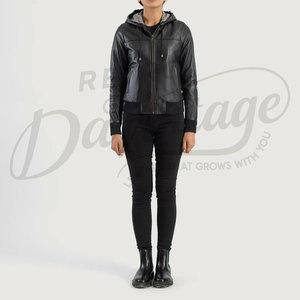 Women's <b>Leather</b> <b>Jacket</b> Custom Women Black <b>Leather</b> <b>Jacket</b> High Quality Women Genuine <b>Leather</b> <b>Jacket</b> Winter Women <b>Leather</b> <b>Jacket</b> - Product Image 3