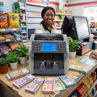 Contadora de Billetes 2CIS de Alta Calidad, Máquina Contadora de Dinero 07P con Detector UV MG IR DD, Contadoras de Billetes