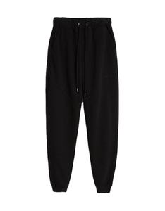 Pantalons de survêtement unisexes en molleton épais à cordon de serrage, coupe athlétique, devant plat, poches, 100% polyester - Product Image 1