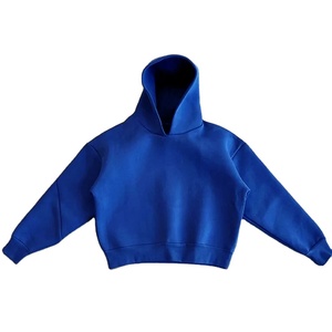 Sudadera con Capucha Extra Grande y Corta Personalizada, 500 g/m², Gruesa, 100 % Algodón, Felpa, Sudadera de Invierno de Secado Rápido y Transpirable para Hombre - Product Image 1