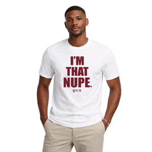 Camiseta Kappa Alpha Psi Im That Nupe Blanca, Ropa de Fraternidad Griega con Gráfico Audaz, Comodidad Premium y Ajuste Elegante - Product Image 1