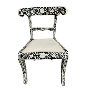 Chaises de salle à manger en os incrusté pour des espaces élégants, style moderne avec options de taille personnalisées, options d'incrustation haut de gamme - Product Image 4