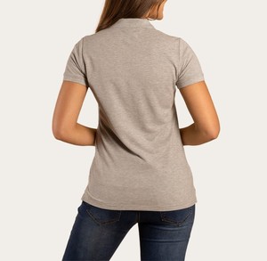 Polo de Manga Corta para Mujer, Color Sólido, Algodón Piqué, Corte Regular, Camisetas Polo Casuales, ODM OEM al por Mayor - Product Image 2