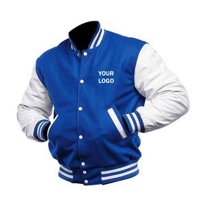 <b>Men's</b> New Fashionable Slim Fit Varsity <b>Jacket</b> Custom OEM Design with Stand Collar Quick Dry for Winter Low MOQ High Street Style - Product Image 2