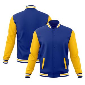 Blouson universitaire unisexe personnalisé, chaud, pour l'automne, style baseball, manches en polyester, broderie frontale, streetwear pour lycée - Product Image 4