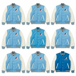 Veste de baseball décontractée pour homme, mélange coton et polyester, manches en PU, style streetwear - Product Image 4