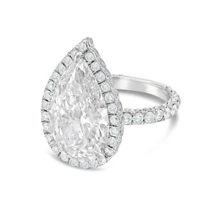 2 CT Lab Grown <b>Emerald</b> Cut Moissanite Halo Engagement <b>Ring</b> 925 <b>Silver</b> Rhodium Plated Party & Gift Jewelry - Product Image 1