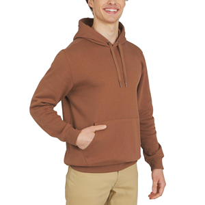 Sweat à capuche d'hiver pour homme en tissu polaire respirant à séchage rapide, couleur unie, style décontracté, polyester et coton, impression personnalisée - Product Image 6