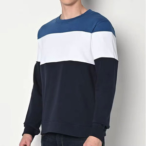 Sweat-shirt à col rond pour homme, bleu marine, blanc, gris anthracite, manches longues, décontracté, pull-over, vêtements d'automne et d'hiver - Product Image 3