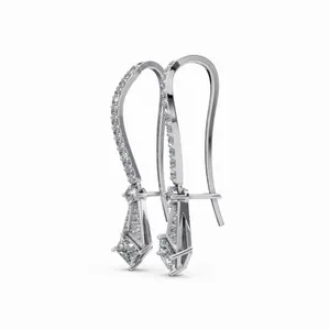 Pendientes de Diamantes de Diseño Nebula Shine, Corte Redondo y Princesa, para Exportación al Por Mayor - Product Image 2