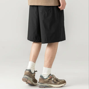 Men's Cotton Double <b>Layer</b> Breathable Mesh Shorts Casual <b>Mid</b>-Waist Straight Style Anti-Wrinkle Eco-Friendly Outdoor Sports - Product Image 6