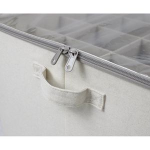 Organisateur de chaussures en toile naturelle pour 16 paires, rangement domestique - Product Image 6