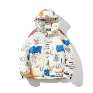 Veste matelassée noire pour homme de haute qualité avec fermeture éclair, personnalisée, chaude pour l'hiver, 100% polyester, rembourrée de duvet - Product Image 5