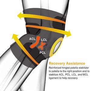 Soporte de Rodilla Ajustable con Rótula Abierta, Compresión Deportiva para Correr, Escalar, Alivio de Lesiones, Fijación de Articulaciones - Product Image 4