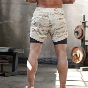 OEM Service Wholesale Custom Design Men Double <b>Layer</b> Shorts Solid Casual <b>Mid</b> New Arrival Private Label High Quality - Product Image 5