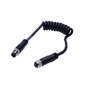 ขั้วต่อสายไฟฟ้าอุตสาหกรรมแบบหล่อขึ้นรูป IP67 ชนิดตรง M12 ตัวเมีย - Product Image 3