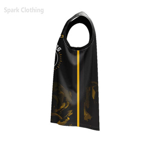 Clothing Custom Sublimated Basketball Jersey V-Neck Sleeveless Floral Print Moisture Wicking Polyester Tank <b>Top</b> - Product Image 3